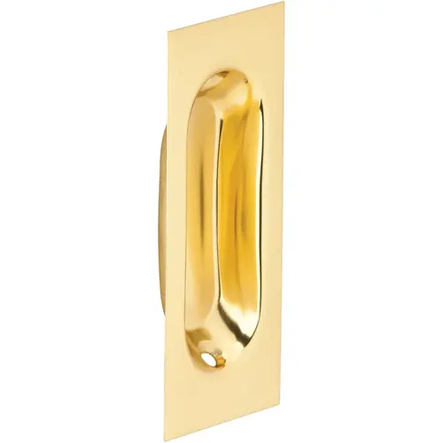 22B3 3-1/8" x 1-5/16" x 7/16" Flush Pull - Polished Brass