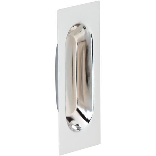 IVES 22B26 Solid Brass Rectangular Flush Pull Bright Chrome Finish