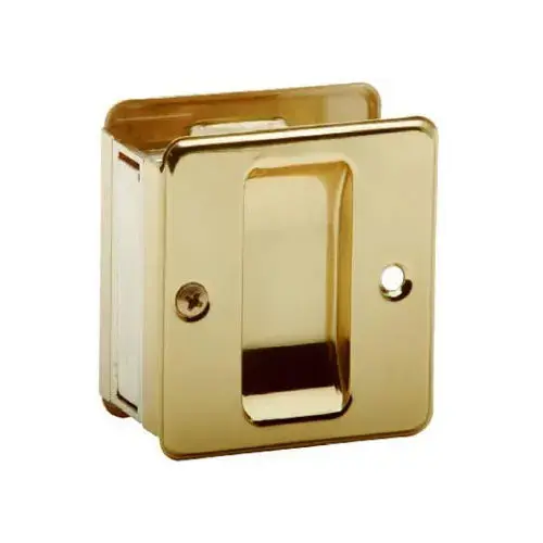 SC990B605 Pocket Door Lock Passage - Polished Brass