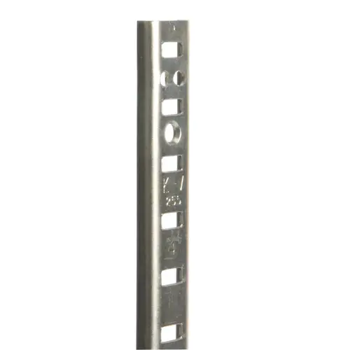 255 Series 36 In. Zinc-Plated Steel Mortise-Mount Pilaster Shelf Standard