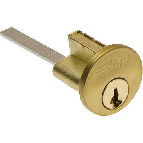 Ilco 605KW-04-51-X 605KW-04-51 Rim Cylinder Rekeyable KW Keyway KD - Satin Brass