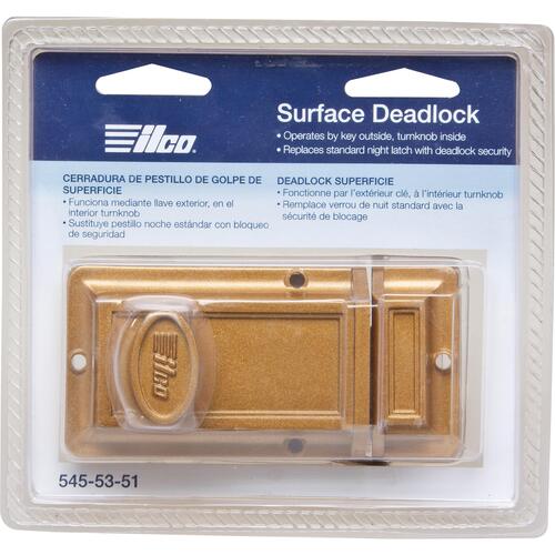 Ilco 545-53-51 545-53-51 Surface Deadlock 1-Cyl KW Keyway - Satin Bronze