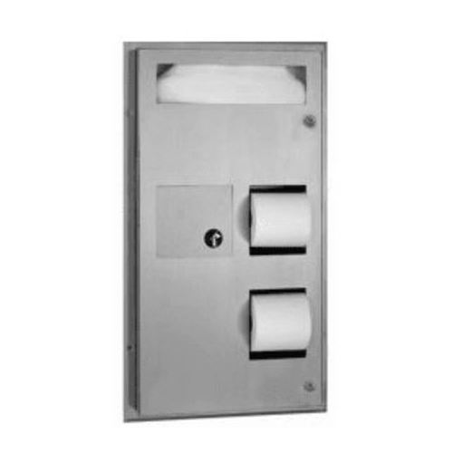 Bobrick B357 Seat-Cover Dispenser Sanitary Napkin Disposal and Toilet Tissue Dispenser