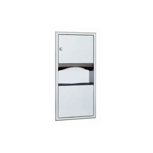 Recessed Paper Towel Dispenser/Waste Receptacle Satin Stainless Steel