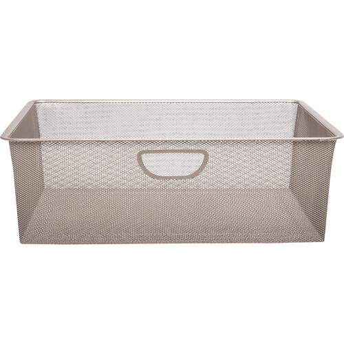 0335A-BSKT-7CN 20" x 14" x 7" Wire Mesh Basket (Support Surround Not Included) - Champagne Nickel