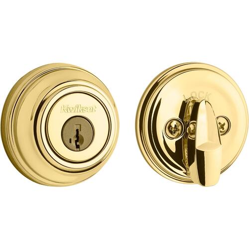 980 3 SMT CP K4 1-Cyl Deadbolt - Polished Brass