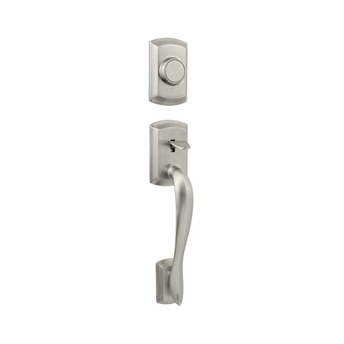 Avalon Dummy Exterior Handleset Satin Nickel Finish