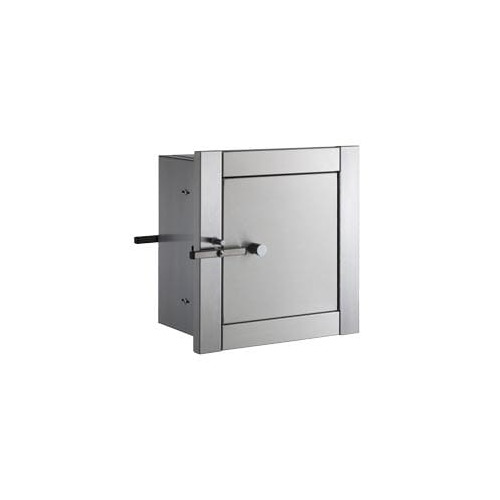 Recessed Heavy Duty Specimen Pass Through Cabinet with 6" Flange Satin Stainless Steel Finish