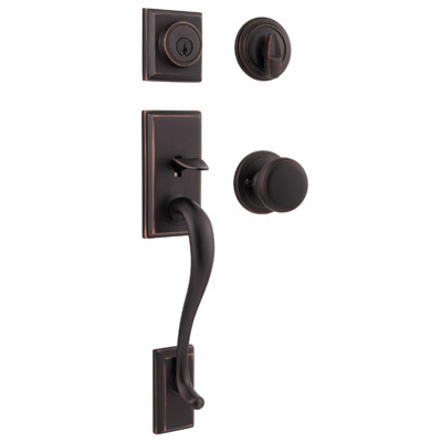 Kwikset 98001-104 800HExJ 11P SMT CP Hawthorne Handleset with Juno - Venetian Bronze