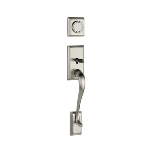 Hawthorne Dummy Exterior Handleset Satin Nickel Finish