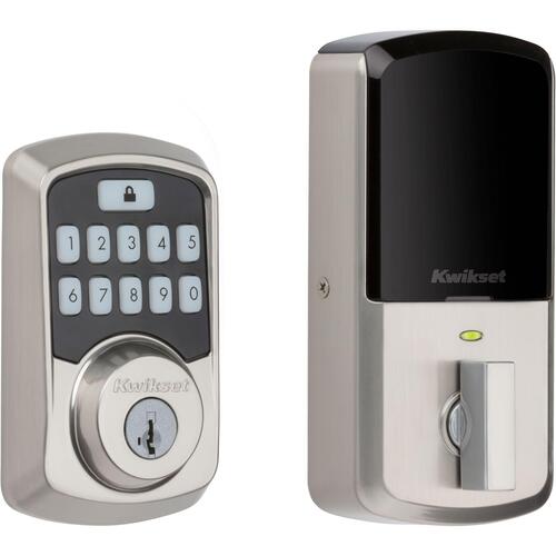 942 BLE DB 15 SMT TPR RCALFD Aura Deadbolt - Satin Nickel