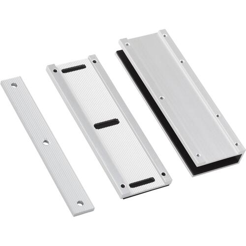 MUBK US28 U Bracket for MG600 and MG1200 for interior glass doors Satin Aluminum