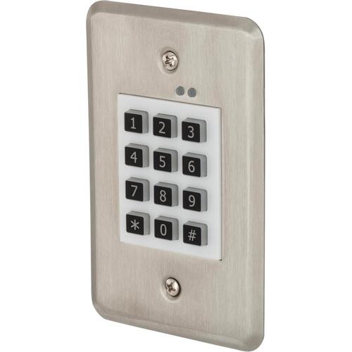 Locknetics DKP-165 Indoor Digital Keypad; Up to 480 Users with Timed Anti-Pass Back Satin Stainless Steel Finish
