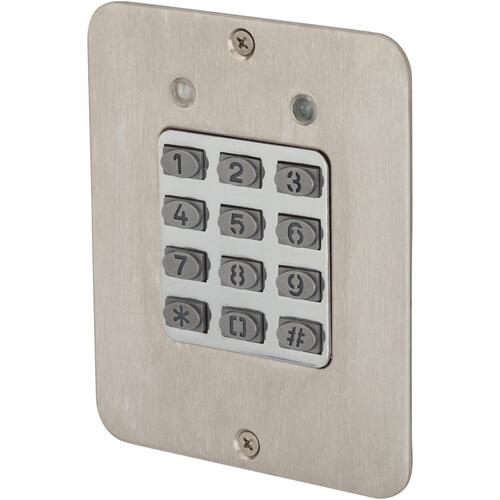 Locknetics DKP-165-FM Digital Keypad; Flush Mount; Up to 480 Users with Timed Anti-Pass Back Satin Stainless Steel Finish