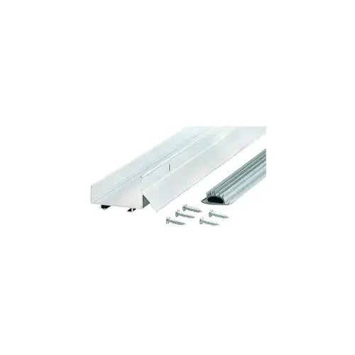 Door Bottom Silver Aluminum For Doors 3" L X 1.62" Silver