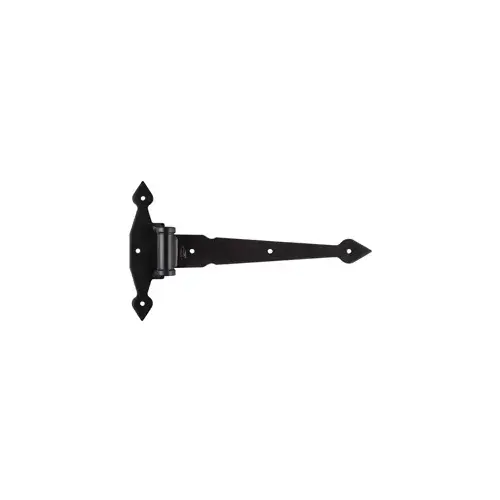 Decorative Gate T-Hinge, Spear, Extra Heavy Duty, Black, 13 In.