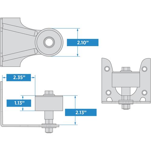 DP18BC Stay Roller without Screws Zinc Plated Finish - pack of 5