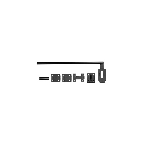 Lockable Cane Bolt, Heavy-Duty, Black, 5/8 x 18 In.