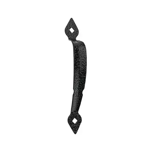 Cabinet Pull, Black Decorative Spear, 10 In.