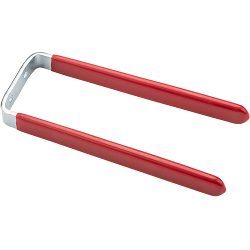 Steel Tool Hook, Red Vinyl-Coated, 6 In.