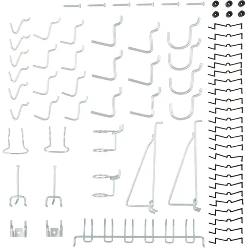 V2396 Peg Hook Assortment - pack of 47 - Zinc Plated