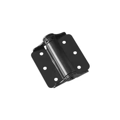 3 In. Black Full-Surface Spring Door Hinge - pack of 2