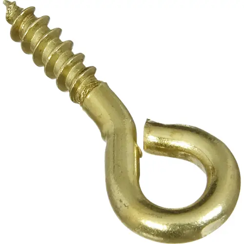 V2011 #212 Small Screw Eye Solid Brass Finish - pack of 70