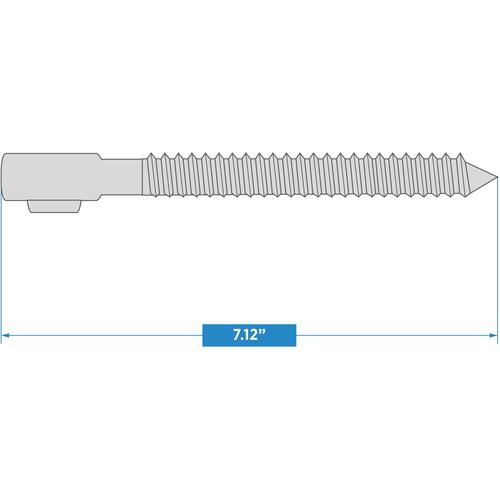 291BC 3/4" x 6" Screw Hook Zinc Plated Finish - pack of 10