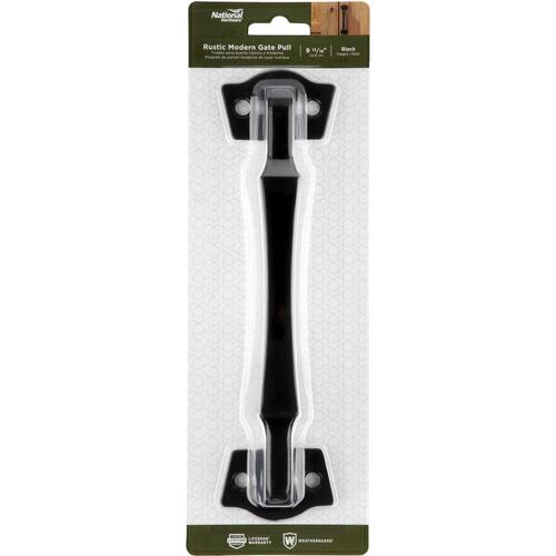 Rustic Gate Pull Handle, Weatherguard Coated, Black