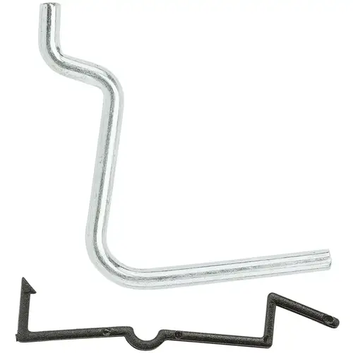 V2301 1-1/2" Locking Straight Hook - pack of 6 - Zinc Plated