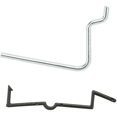 Peg Hook, 2-1/2 in, 1/8, 1/4 in Opening, Steel, Zinc - pack of 36