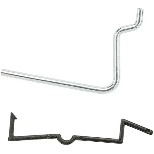 V2301 2-1/2" Locking Straight Hook - pack of 6 - Zinc Plated