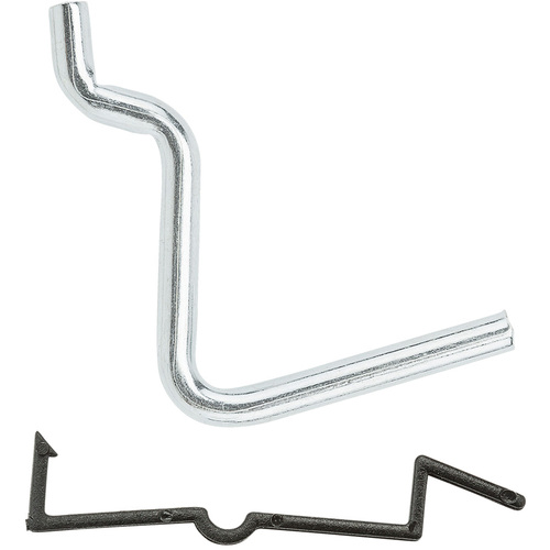 Peg Hook, 1-3/4 in, 1/4 in Opening, Steel, Zinc - pack of 36