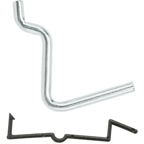 V2351 1-3/4" Locking Straight Hook - pack of 6 - Zinc Plated