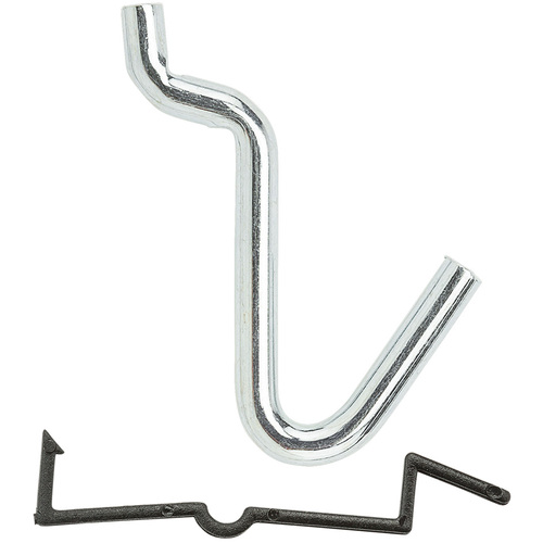 Peg Hook, 1/4 in, 1/8, 1/4 in Opening, Steel, Zinc - pack of 48