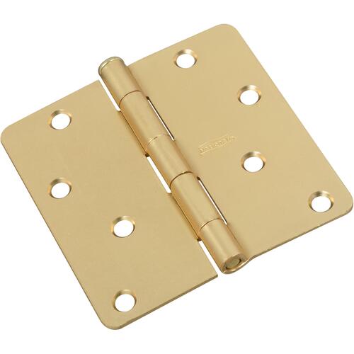 V512RC 4" x 4" Door Hinge Satin Brass Finish