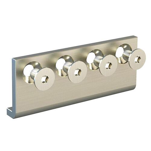 V980 Sliding Door Hardware Connecting Adaptor Satin Nickel - pack of 3