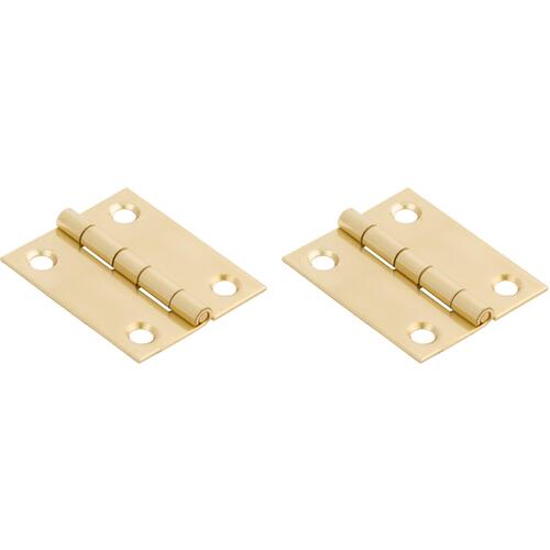 V1802 1-1/2" x 1-1/4" Hinge Solid Brass Finish Pair