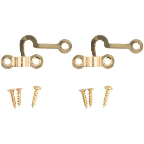 V1841 Hooks & Staple Solid Brass Finish