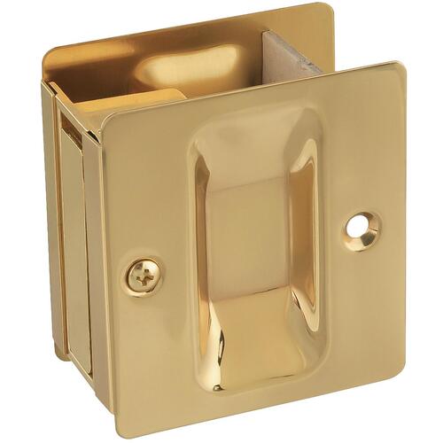 V1950 Passage Pocket Door Lock - Polished Brass Pair