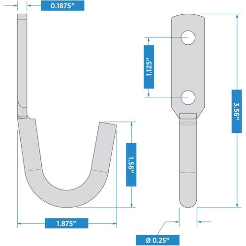 MP2053B Tarp / Rope Hook Zinc Plated Finish - pack of 50