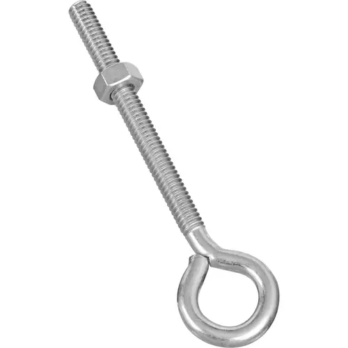 Eye Bolt, 1/4-20 Thread, 2-3/4 in L Thread, 0.56 in ID Dia Eye, 3.02 in L Shank, Steel, Zinc - pack of 20