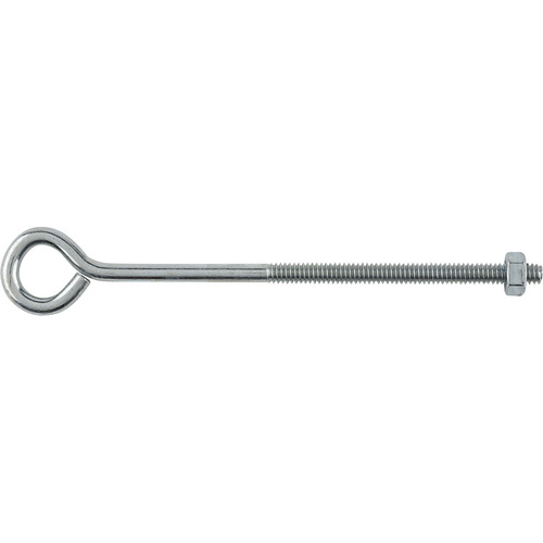 Eye Bolt, 1/4-20 Thread, 3 in L Thread, 0.56 in ID Dia Eye, 5.02 in L Shank, Steel, Zinc - pack of 20