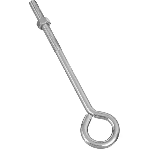 Eye Bolt, 3/8-16 Thread, 3 in L Thread, 1 in ID Dia Eye, 6.35 in L Shank, 160 lb Working Load - pack of 10