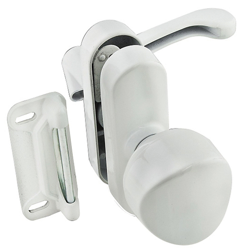 V1319 Knob Latch White Finish - pack of 3