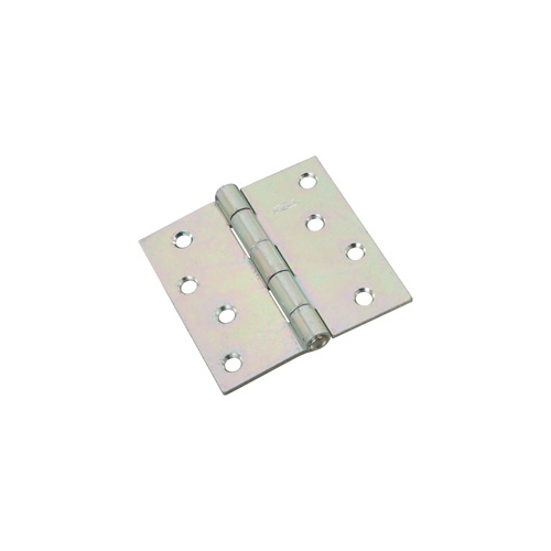 V505 4" x 4" Non Removable Pin Hinge Zinc Plated Finish