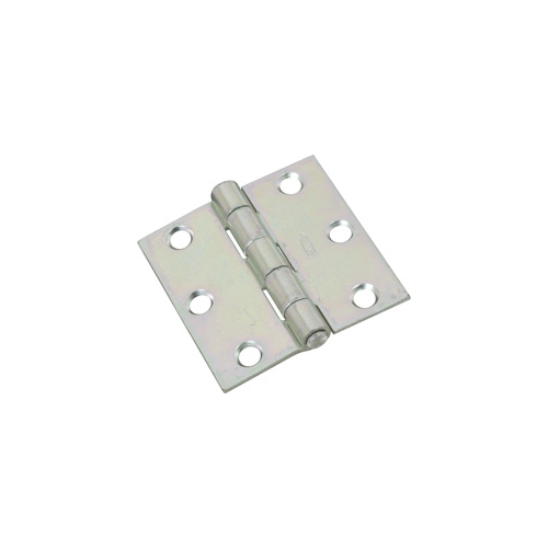 V505 2-1/2" x 2-1/2" Non Removable Pin Hinge Zinc Plated Finish