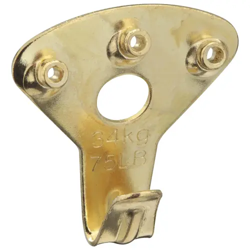 V2532 Series Premium Hanger, 75 lb, Steel, Brass - pack of 5