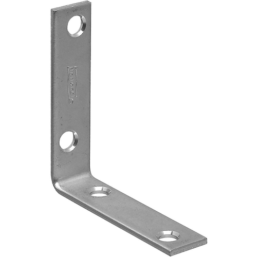 115BC Series Corner Brace, 2-1/2 in L, 5/8 in W, Steel, Zinc, 0.1 Thick Material - pack of 40