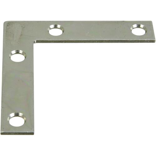 117BC 2-1/2" x 1/2" Flat Corner Plate - Zinc Plated